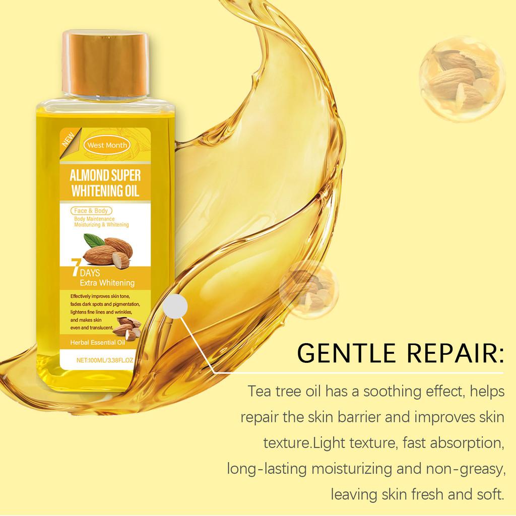 West Month Sweet Almond Body Glow Oil For Radiant Skin Hydration And Moisture