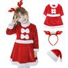 GOKEI Santa Santa Claus Costume with Santa Hat and Christmas Cosplay for Baby Toddler Perfect for Recommended Ages Children's Dress, 3-Piece Set,