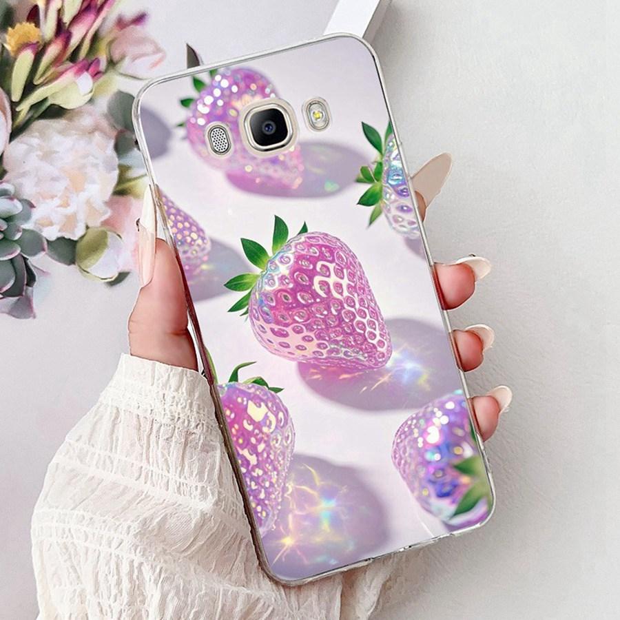 For Samsung J3 J5 J7 2016 Phone Case Back Cover Cute flower Painted TPU Cases For Samsung GalaxyJ5 2016 J510F Soft Fundas