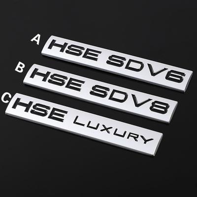 Kovový autolepka Znak Odznak Nálepka pro HSE SDV6 SDV8 LUXURY Sport SV Autobiography Freelander Evoque