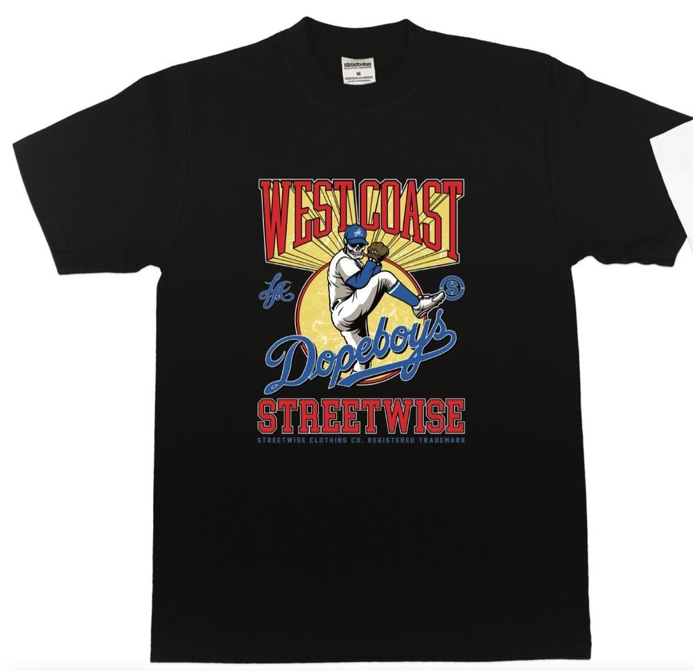 streetwise L.A. Boys Graphic T-Shirt Black & Gray M-5XL Unisex T-Shirt S