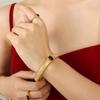Elegant Gold-Plated Zircon Elastic Bangle: Korean-European Style Women's Jewelry