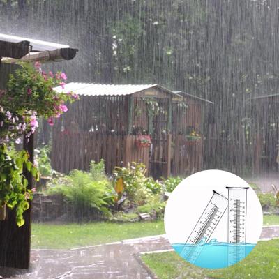 8.3 Inch Plastic Rain Gauge Replacement Tube Freeze Proof Transparent Outdoor Rain Gauges Clear Scale Rain Gauge Tube