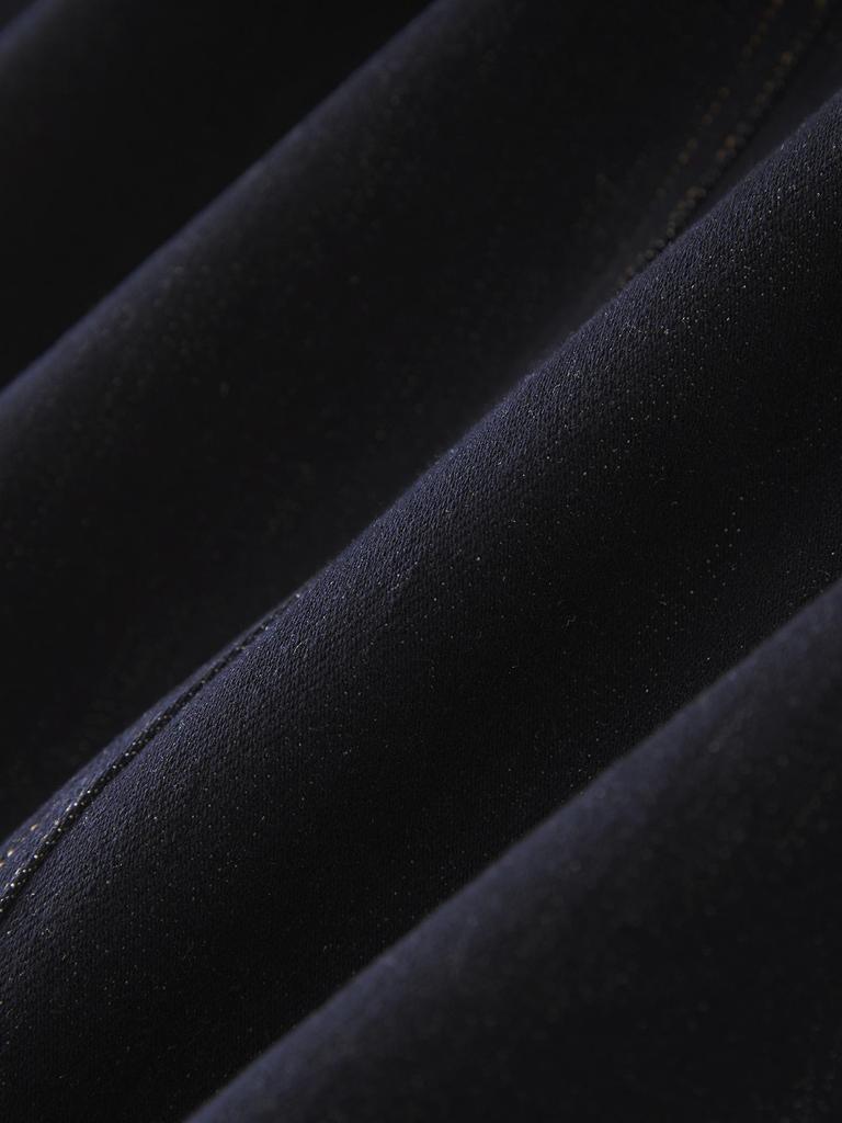 Retro Hong Kong Styl Vysoký Pas Džínová Midi Sukně s Rozparkem pro Ženy - Letní Nová Kolekce