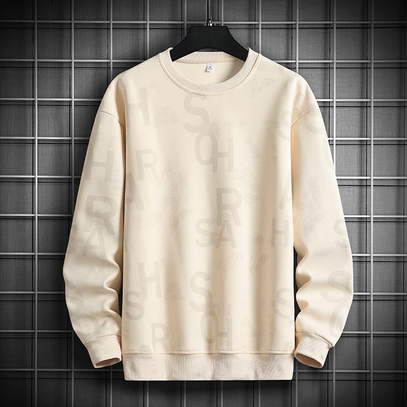 

Свитер-пуловер с круглым вырезом, длинными рукавами-фонариками, принтом букв, в стиле кэжуал, модный L белый