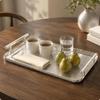 Desktop Tray Ribbed Serving Rounded Corners Home Organization Large