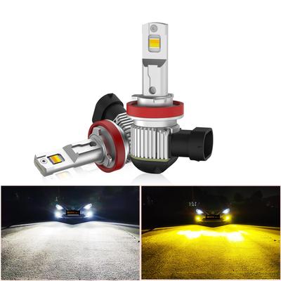 SIVNDEAUTO Integrated LED 2-Color Switching Color Change Valve H8/H9/H11/H16, Fog Light, Vehicle Inspection, Newly