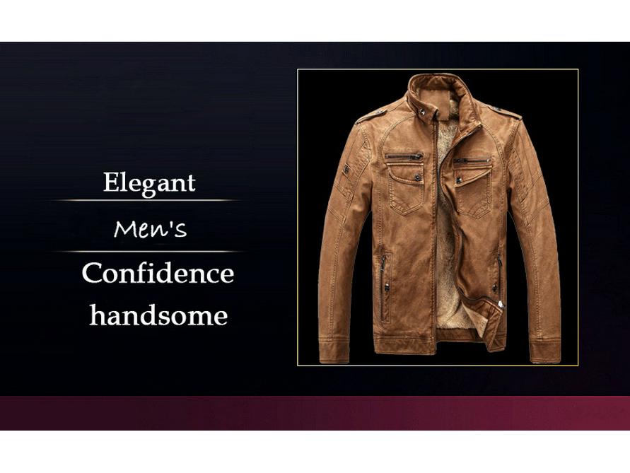 Chaqueta Retro de Cuero PU para Hombre con Forro Polar: Estilo Lavado Otoño/Invierno