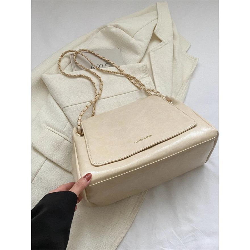 Vintage Women's Tote Bag Casual Solid Color Shoulder Bag Large Capacity Women's Commuter Crossbody Bag Girl Tote Bag