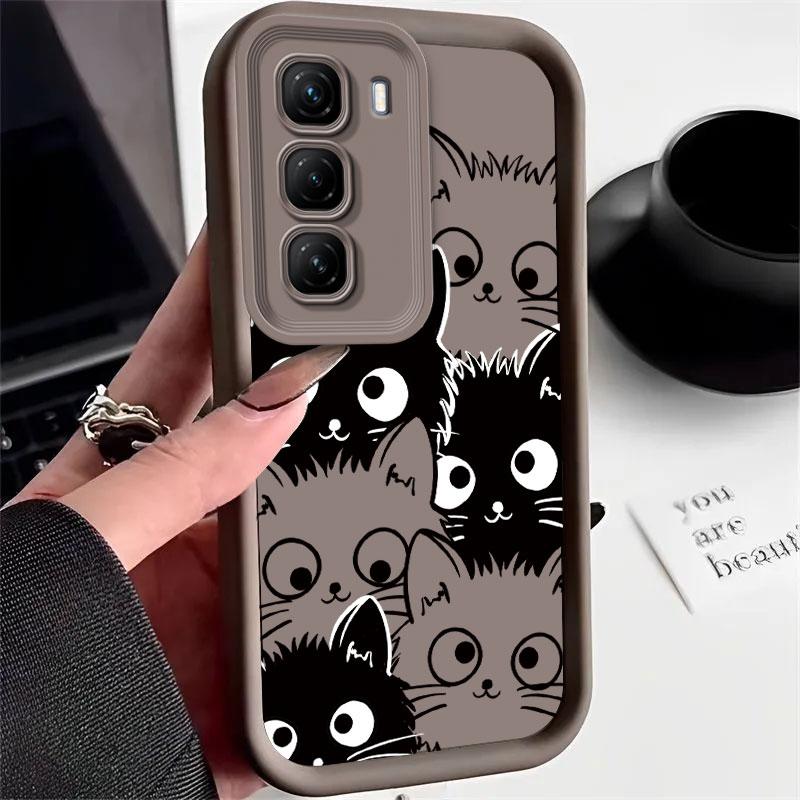Phone Case For Infinix Hot 60 Pro Plus X6886 Hot 60 60i Hot60i Case Soft Silicone Protect Cover Cartoon Cute Cat Print Pattern