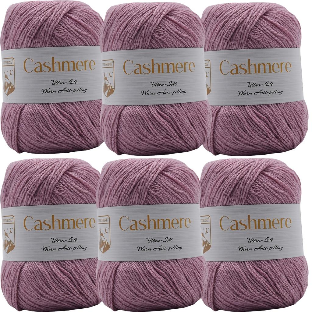6pcs Cashmere Yarn Set, Ultra-Soft Polyester Blend, 300g/10.58oz Total, for DIY Crochet & Knitting, Warm Hand-Woven Crafts