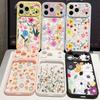 Colorful Flower Pattern Case For iPhone 17 Pro Max For iPhone 16 15 14 13 Pro Max Luxury Hybrid TPU+PC Clear Back Hard Cover