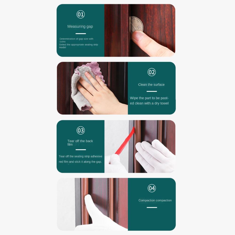 Silikonkautschuk Dichtungsband D/E/I Typ Fensterdichtung Neu Türdichtungsstreifen Fenster