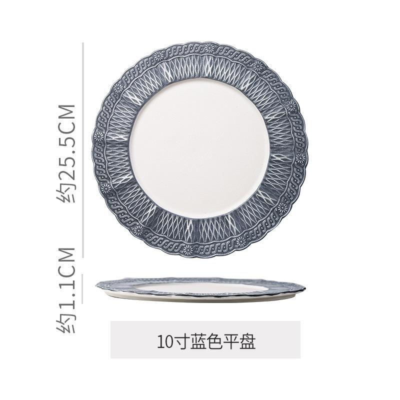 Lace Ceramic Dining Plate Serving Plates Pasta Dish Steak Plate Sushi Plates Sting Disc Dessert Bowl Fruit Dish Salad Bowl