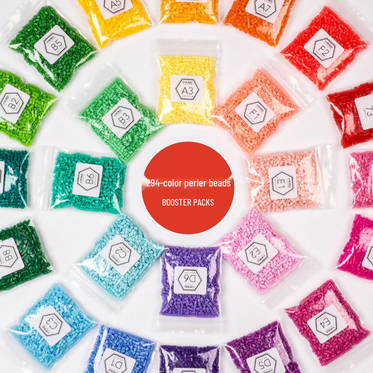 294-Color Perler Beads Set: High-Quality, Fused Beads for DIY and Mixed Use.