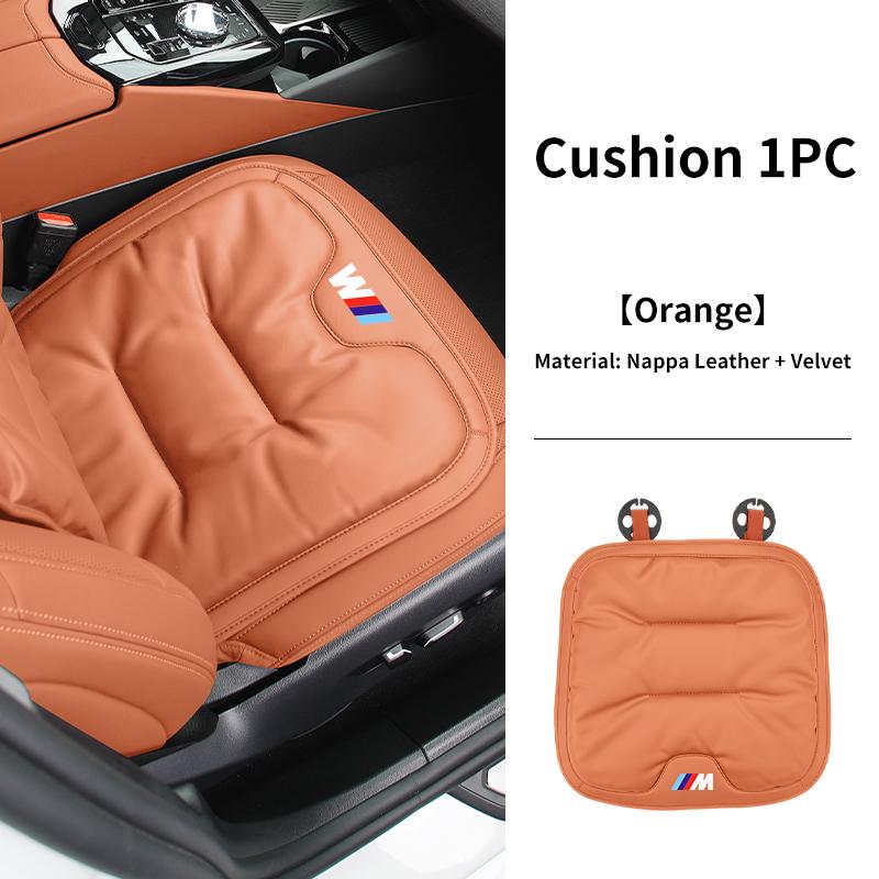 Новая Роскошная Автомобильная Велюровая Кожаная Подушка Дышащая Подушка на Заднее Сиденье Чехол Аксессуары BMW Для BMW F30 E60 F20 E46 E90 F10 G60 X5 Orange 1pc