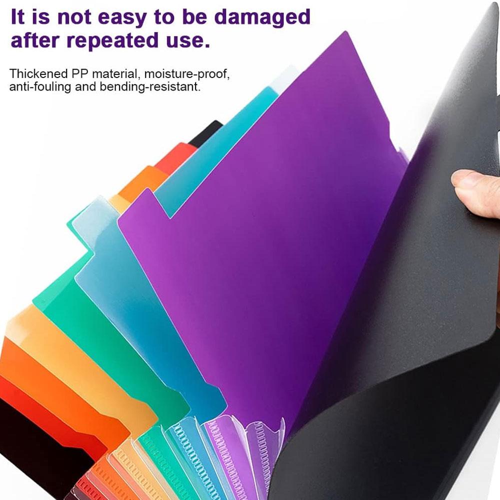 2pcs A4 Plastic Expanding Accordion Folders, Document Sorters, 7 Pockets with Snap Closures, Suitable for Home and Office.