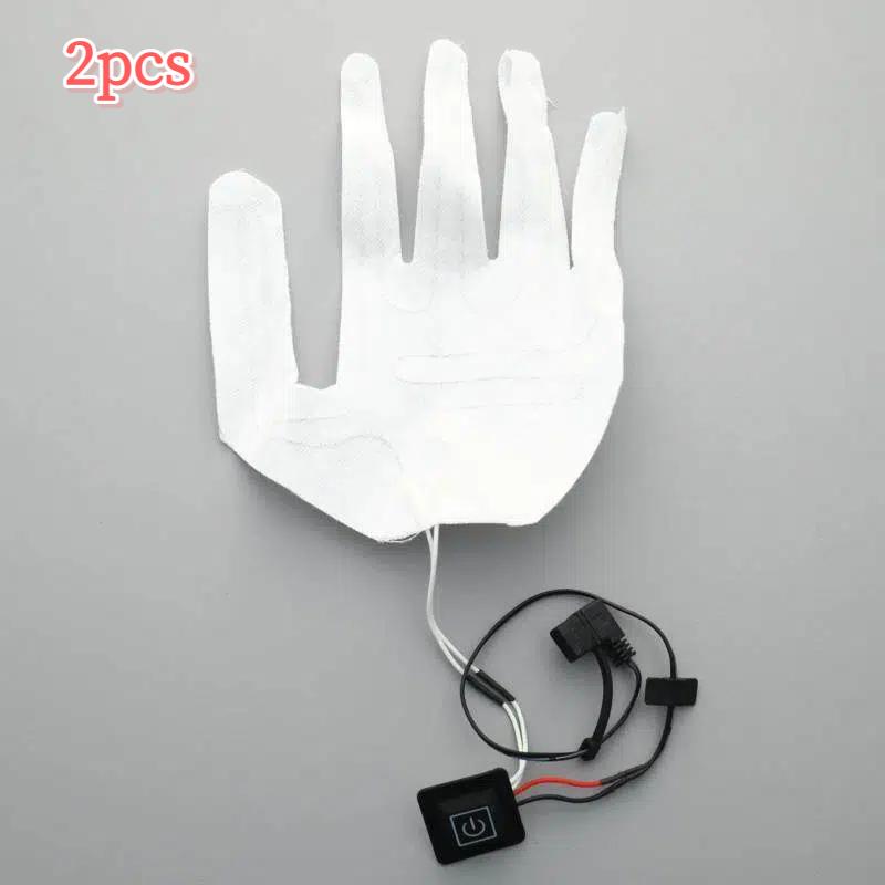 USB Beheizte Handschuhe Winter Warme Fünf-Finger-Handschuhe Heizkissen Elektrische Heizfolie Handschuh Heizblatt zum Angeln Jagen