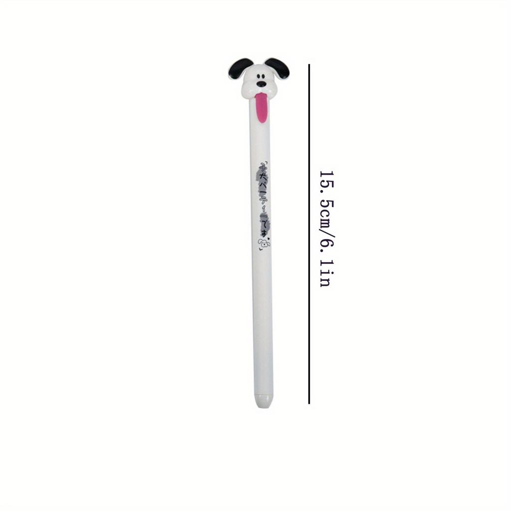 12pcs Creative Puppy Tongue Pull Out Refill Unzip Pen Cute Wan Xingren Styling Neutral Pen Back to school season
