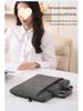 13"–16" Light Grey PU Sheepskin Laptop Bag: Delicate Touch, Splash-Proof, Shockproof.