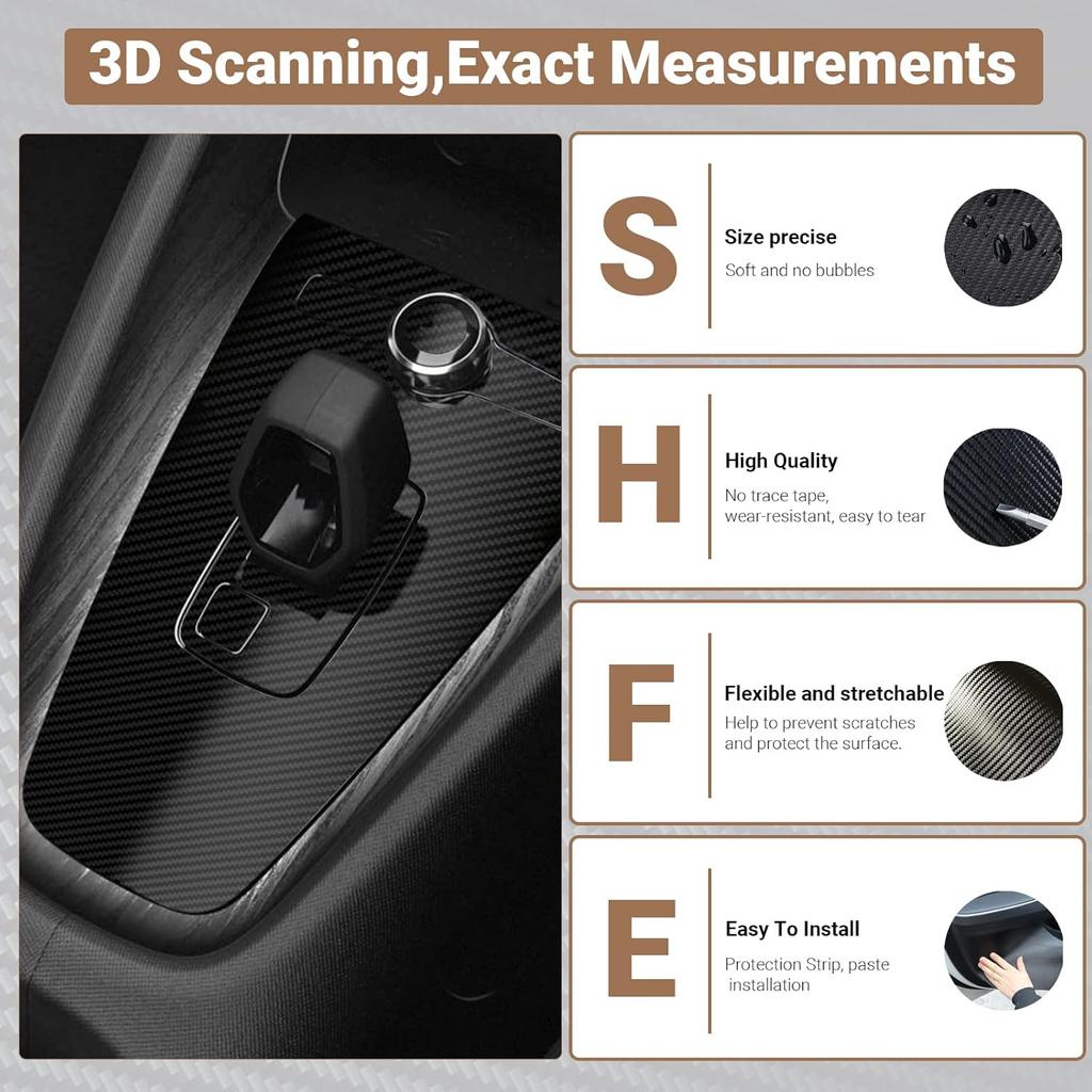 YEE PIN Polestar 2 Center Panel Cover Gear Shift Panel Polestar 2 Protector Polestar 2 Center Gear Shift Panel Cover for Polestar 2 Accessories 2026