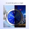 2 PCS Mini Car Clock for Dashboard, 1.5In Durable Metal Vehicle Luminous Clock with Adhesive, Universal Decorative Automotive Watch Accessories for