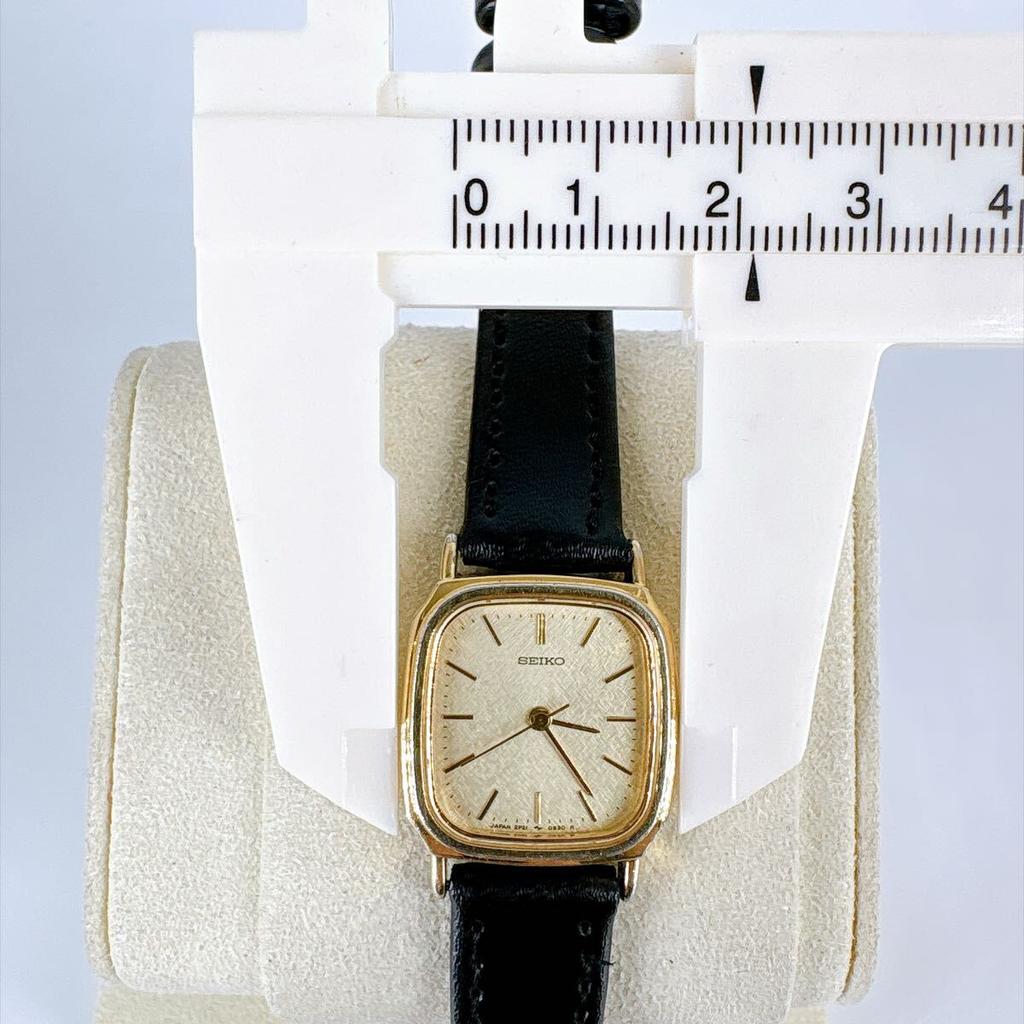 SEIKO Battery Gold Square Vintage New Replaced/Watch, Square, Dial