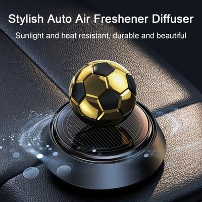 Solar Rotating Football Car Aromatherapy Diffuser Long-Lasting Fragrance Scents Safe for Pregnant Women Kids