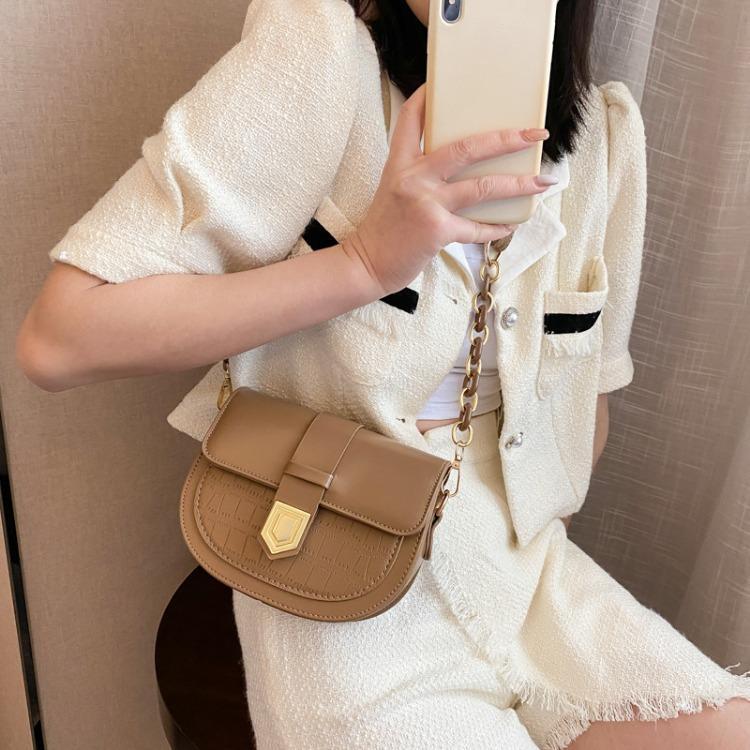 Dame vår/sommer steiner mønster PU mykt skinn salveske Uformell en skulder skrå veske