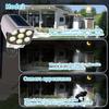 Solar Lights Outdoor With Motion Sensor Remote Controller FloodLights Wireless Dummy Decoy Fake Security Camera for Garden