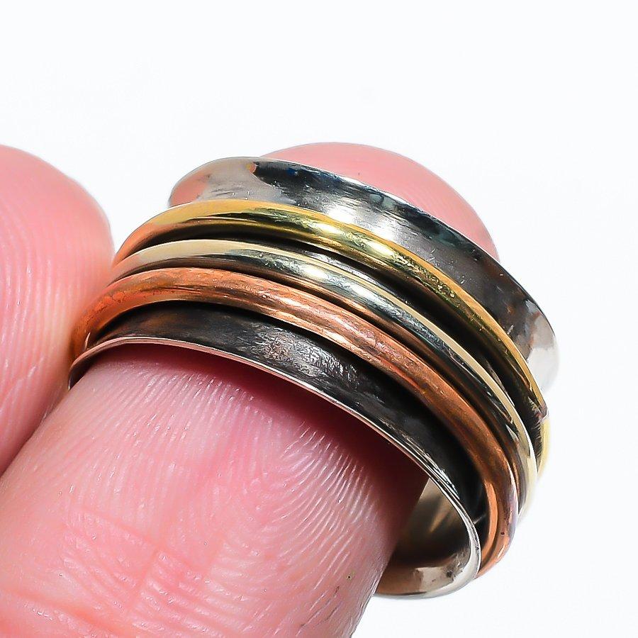 

Кольцо Natural Meditation Spinner из стерлингового серебра 925 пробы, размер 8,5, D3C98