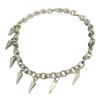 Goth Punk Rivet Tassel Pendant Choker Necklace for Men Women Sliver Color Stainless Steel Chain Collar Y2K Hip Hop Party Jewelry