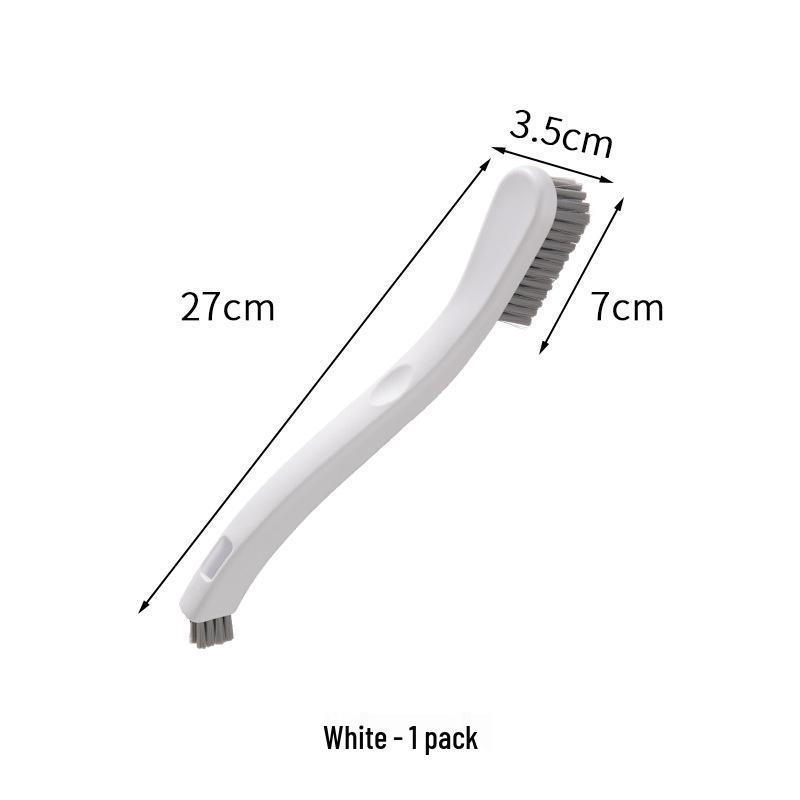 

Multi-Functional Long Handle Brush: Soft and Hard Bristles for Shoe Cleaning and Stain Removal Without Damage.