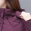 Velká velikost XL-6XL Dámské zimní vycpané kabáty středního věku s kapucí Ležérní Silné teplé zimní bundy Žena Elegantní dlouhé parky