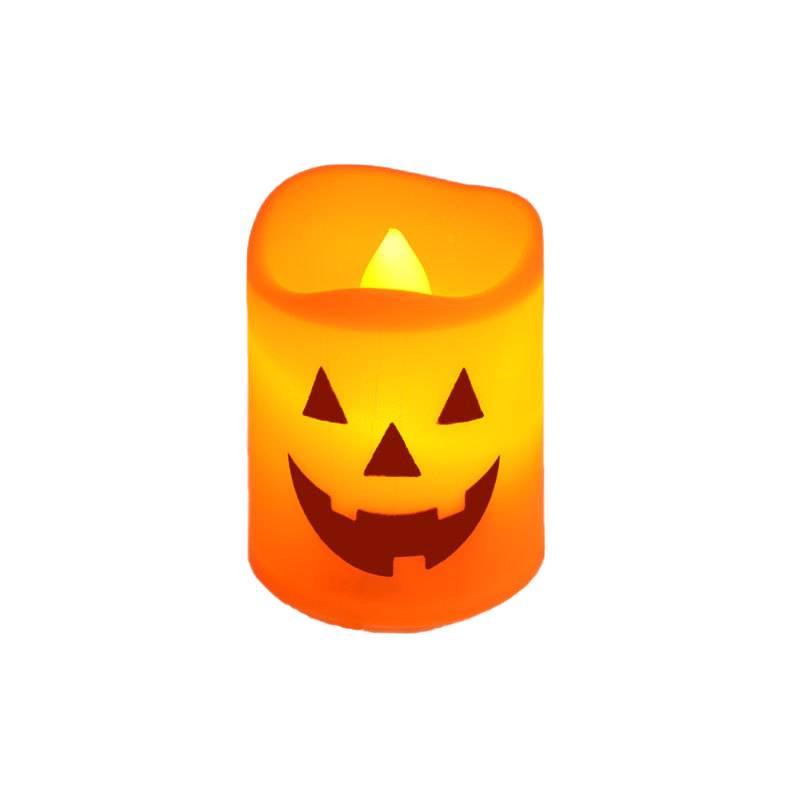 Cross-Border Halloween LED Candle Lights: Pumpkin Holder & Ghost Festival Décor