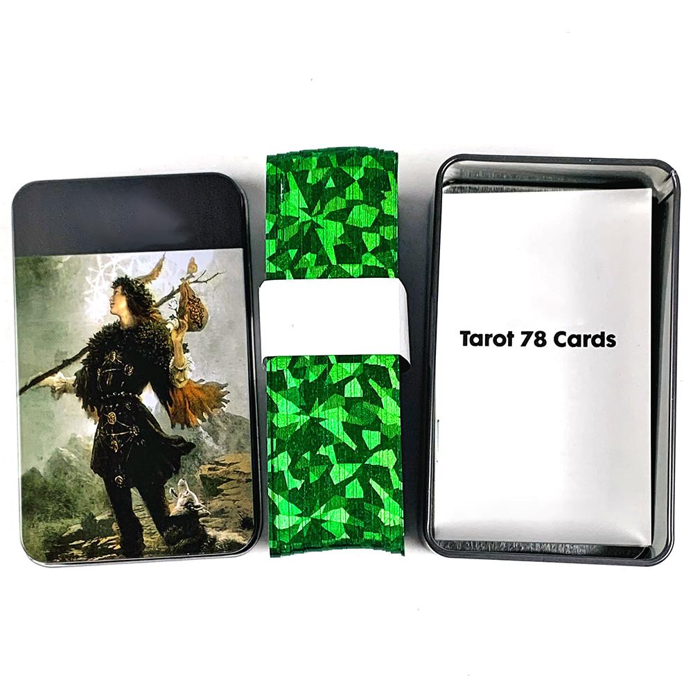 Tarot Cards Family Entertainment Board Game In A Tin Metal Box Gold Plated Edge Tarot Cards For Divination Tarot Deck