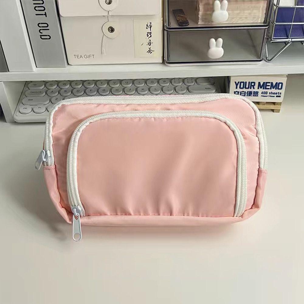 School Supplies Pen Case Pencil Pouch Makeup Cosmetic Bag Desktop Storage Bag Studen Stationery Bag