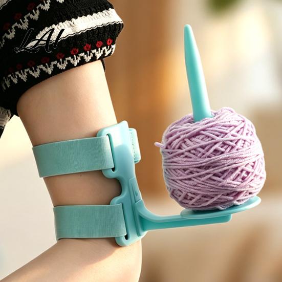 Smooth Rotation Yarn Spinner Wearable Holder with Arm Strap Rotating Ball Dispenser Armband Adjustable Anti-Tangle Stand Crocheting & Knitting