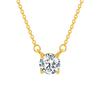 Moissanite 2-carat Necklace, Classic Simple INS Wind Four-claw Diamond Necklace