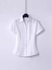 Women's Short-Sleeve White Shirt - Simple, Crisp, Versatile Workwear