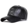 Unisex THE REAL BOSS Imprint PU Leather Baseball Cap Spring Autumn Outdoor Adjustable Casual Hats Dad Hat Sunscreen Hat
