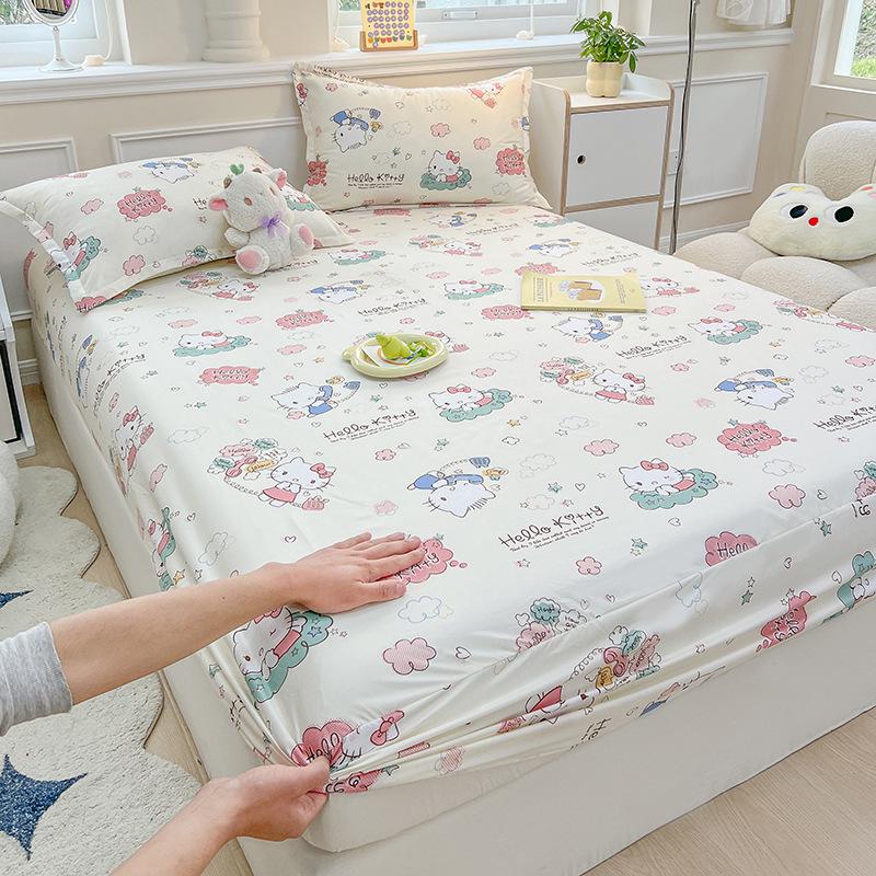 Premium Aloe Cotton Fitted Sheet & Waterproof Pillowcase Set - Skin-Friendly & Comfortable