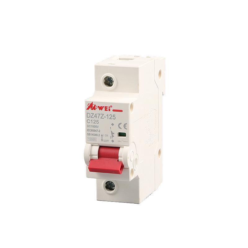 

Photovoltaic DC Circuit Breaker, DZ47Z-125, DC 500V/1000V, 1P/2P, 100A/125A