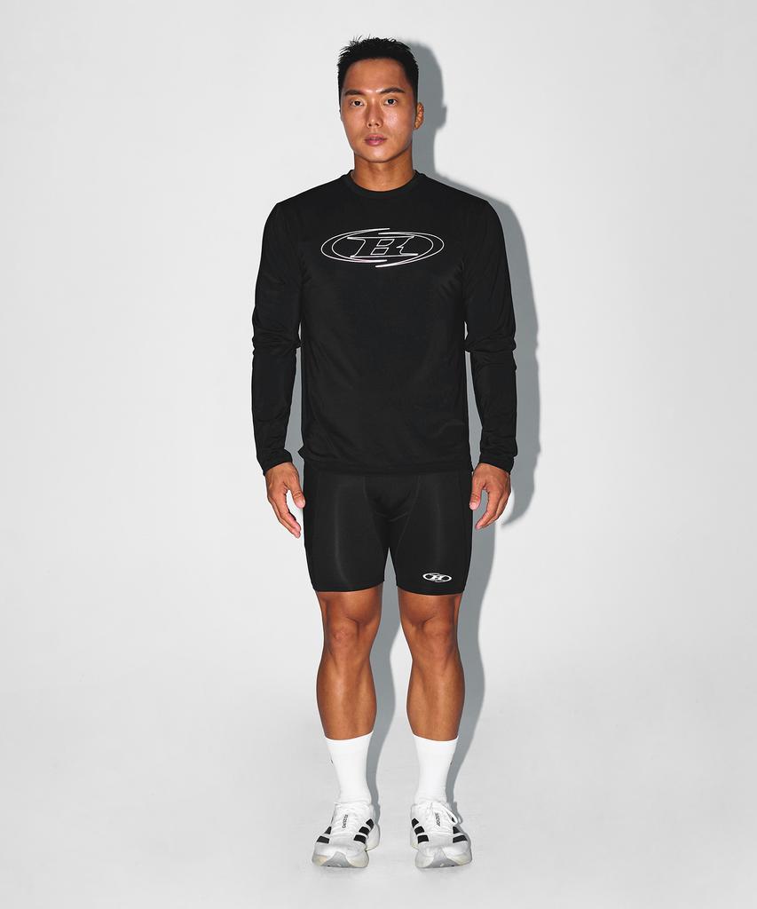 BORN TO WIN Stroke B Quick Dry Long Sleeve [Black]