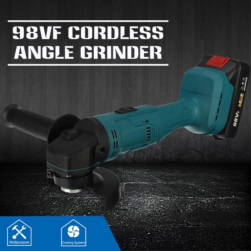 1500W 98VF 18V 100mm With Li-ion Battery Cutting Grinding Machine Tool For Battery Electric Cordless Angle Grinder