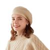 Všestranný kašmírový baret Retro temperament pletená čepice Vlněná dámská nová měkká lepkavá čepice