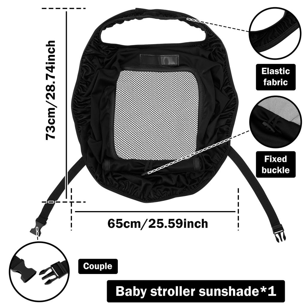 Universell Barnevogn Solskjerm UV-beskyttelse Hette Kalesje Deksel Vanntett Pustende Barnevogner Solskjerm Tilbehør