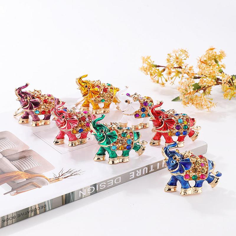 Woman Party Gift Full Rhinestone 3D Elephant Keychain Luxury Pendant Key Bag Charms Ornament Girls Jewelry Accessories Party
