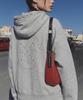 Nombre Rivet Applique Oversized Zip-Up Hoodie [Gray]
