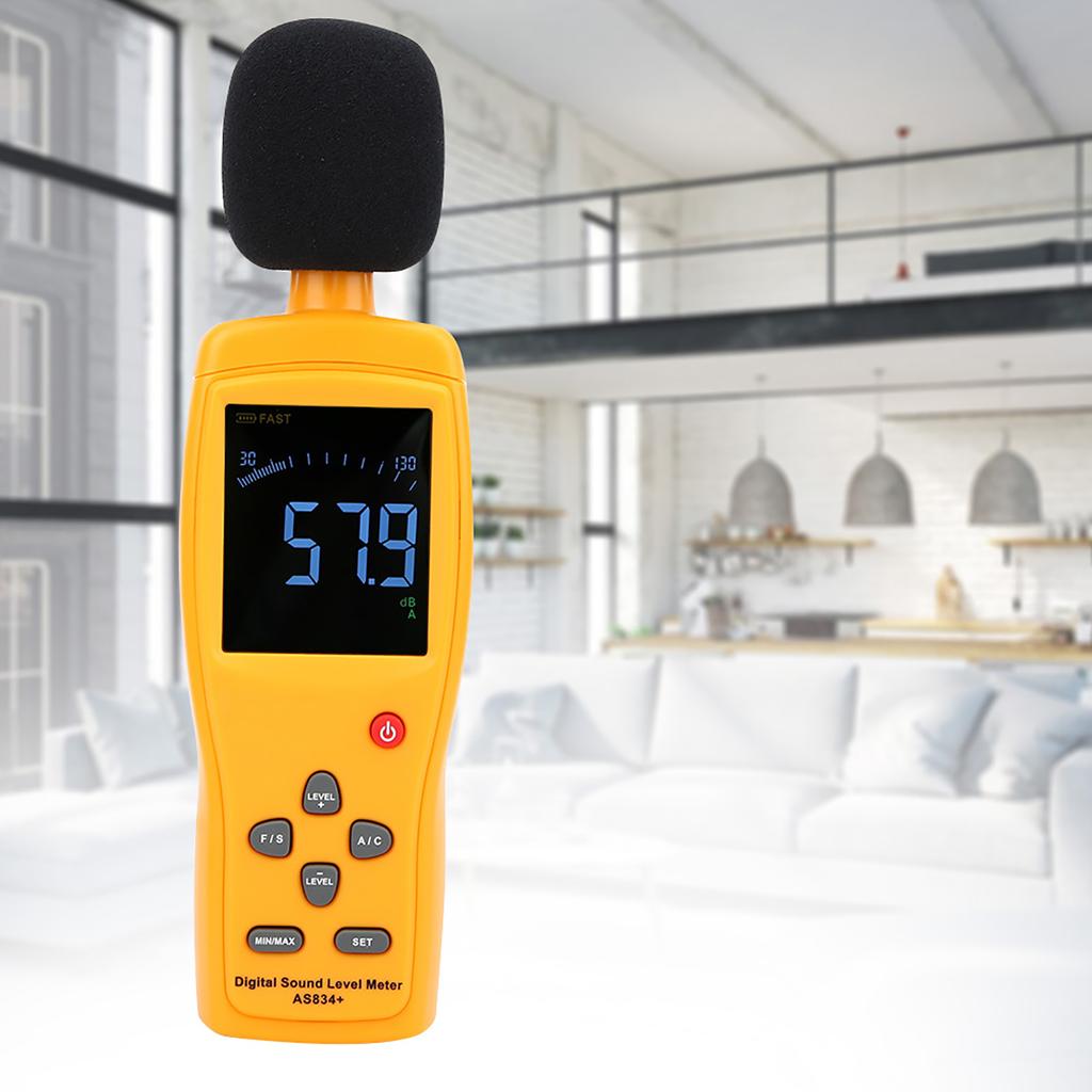 SMART SENSOR AS834+ High Accuracy Industrial Noise Meter Sound Level Meter Decibel Detector